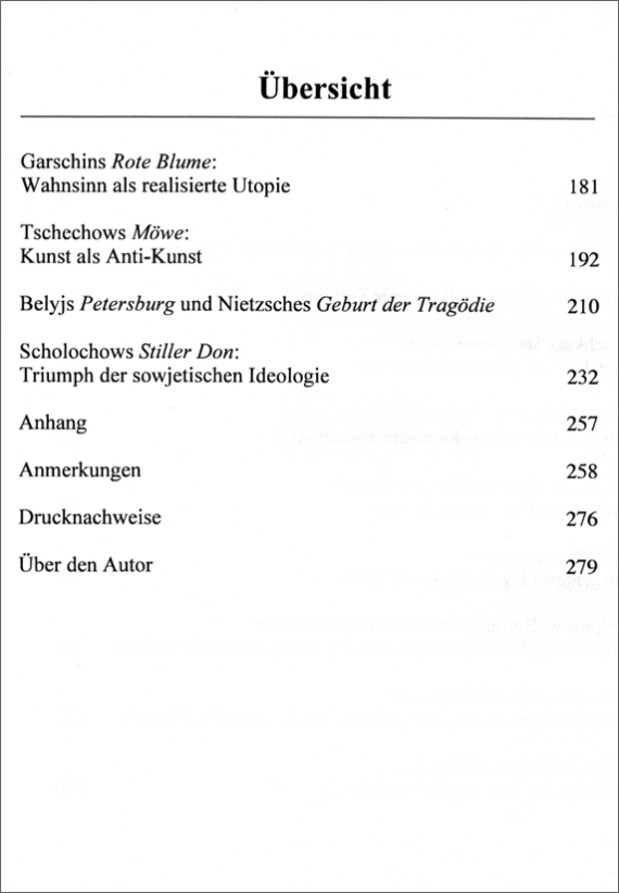 Inhaltsverzeichnis 2 - Gerigk: Puschkin und die Welt unserer Träume. 